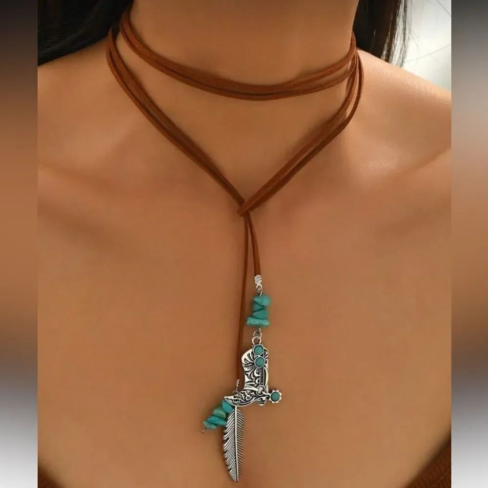 Bobo FeatherโNecklaceโ#1909